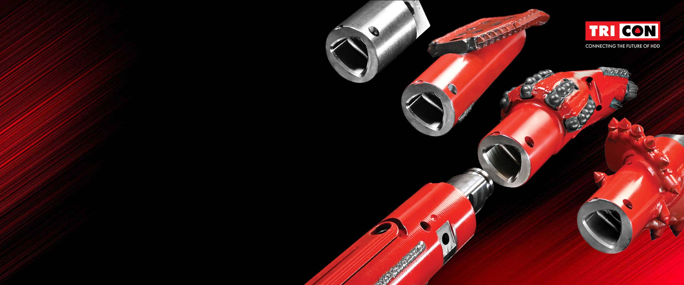 <p>The Tri-Con™ Drilling System features a non-threaded triangular connection with 25% more tensile strength. Go from pilot bore to pullback 4X faster with a pit as small as 18" in diameter.</p>